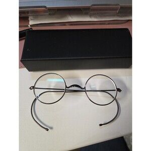 Agstum 39mm Small Round Vintage Wire Rim Glasses Optical Eyeglass Frame
